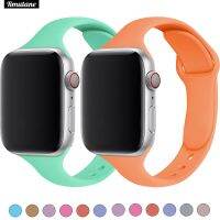 สายบางสำหรับสายนาฬิกาข้อมือสายนาฬิกาสร้อยข้อมือซิลิโคน Iwatch Series 8 6 5 4 3 Se 7ขนาด40มม. 41มม. 38มม.