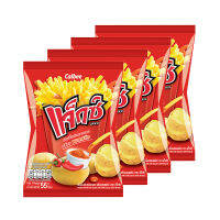 แจ็กซ์ มันฝรั่งแท่งทอดกรอบ พร้อมซอสพริก 55 กรัม x 4 ห่อ/Jax Crispy Sticks Potato Chips with Chili Sauce 55g x 4 Packs