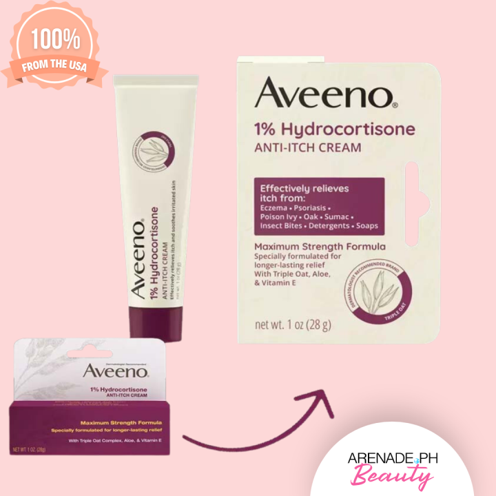 Aveeno 1 AntiItch Cream (1 oz / 28g) Lazada PH
