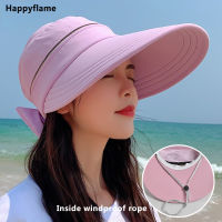 [hot]Womens Summer Hat Removable Cap Top with Zipper Empty Top Hat Cycilng Anti-UV Sun Hats Ladies Foldable Big Brim Hat Visor Caps