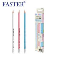 ดินสอ ดินสอดำ ดินสอ2B ฟาสเตอร์ แบบมียางลบ พิมพ์ลาย รุ่น FPC2B/3 Faster standard