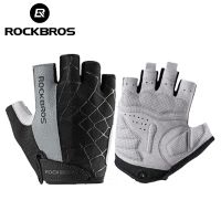 △✙☼ ROCKBROS Half Finger Gloves Shockproof Breathable MTB