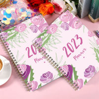 2023 Notebook Reminder Planner Punching Timetable Desk Diary English Coil A5 Schedule Book