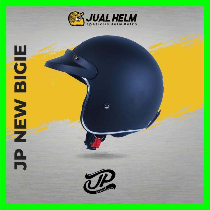 Helm JP Retro New Bigie Solid Bogo Jual Helm Lazada Indonesia
