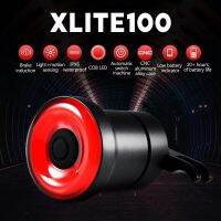 ♤✉▼ XLITE100 Bicycle Light Flashlight For Bike Rear Light Auto Start/Stop Brake Sense IPx6 Waterproof LED Charging Cycling Taillight