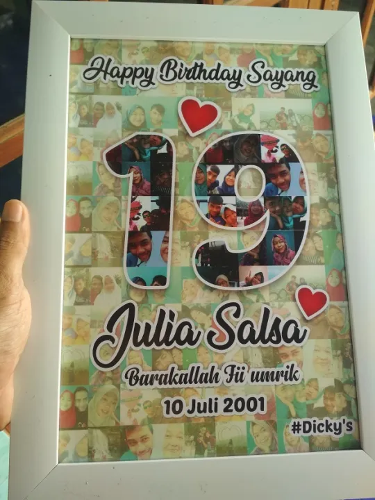 Desain Cetak Bingkai Kado Hadiah Ulangtahun Anniv Kenang Kenangan