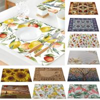 【hot】✹❈  Lemon Fruit Placemats Mats Non-Slip Heat-Resistant Outdoor Dinner Table