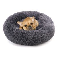 Round dog mattress soft plush cat bed dog cat winter warm sleeping pet kennel removable washable dog sofa cushion large dog hous