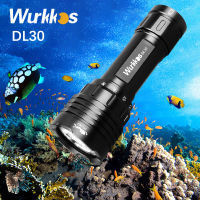 Wurkkos DL30 Dive Light 21700 LED Flashlight Underwater IPX-8 Waterproof Torch 3600lm Triple LH351D Magnetic Control Ring Switch.