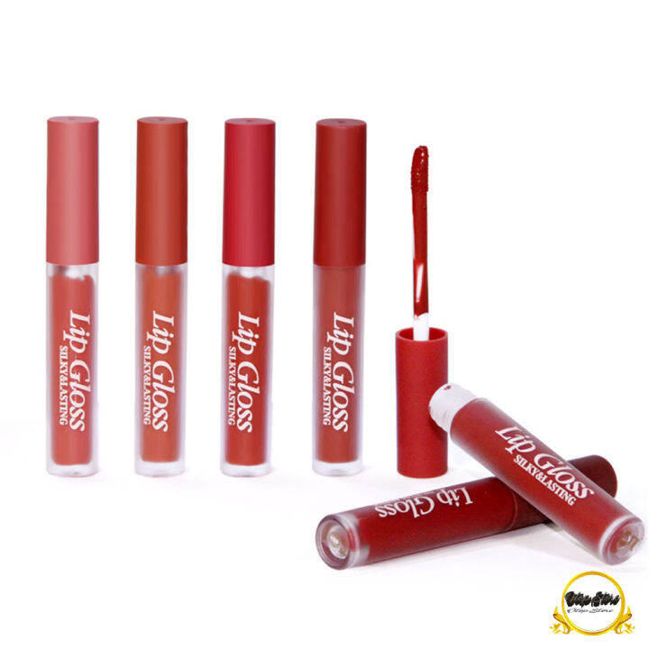 ติดทนนาน-lip-ลิปเซ็ต-6-แท่ง-ให้ความชุ่มชื้น-กันน้ำ-ไม่ติดแมส-hengfang-lip-gloss-silky-amp-lastingช่วยเพิ่มสีสันบริเวณริมฝีปากให้ดูสดใส