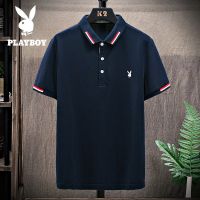 Playboy เสื้อโปโล ลําลอง แขนสั้น สำหรับผู้ชาย