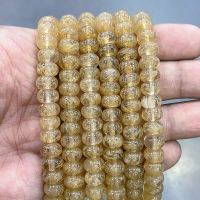 Golden Citrines Quartz Rondelle Loose Spacer Beads Natural Stone for Jewelry Making DIY Earrings Charms Bracelets 15 4/6/8mm Cables Converters