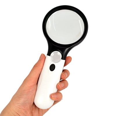 Handheld Jewelry Magnifier 40X 5X 3 Reading Magnifying Glass Loupe Lab Older Wholesale