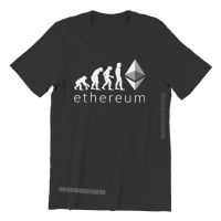 Ethereum Ether ETH Blockchain Cryptocurrency Tshirts For Men Human Evolution To ETH Camisas Men T Shirts Novelty England  JV4V