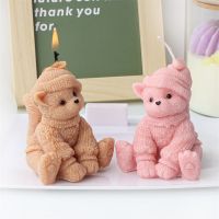 Hat Kitten Candle Silicone Mold for Handmade Chocolate Decoration Gypsum Aromatherapy Soap Resin Candle Silicone Mould Bread Cake  Cookie Accessories