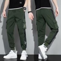 CODxdrrf5157 ⚡W-KING⚡ Green slacks mens sports Overalls jogging pants show thinner trousers work cargo pants multi-pocket pants Cargo Sport Jogger Pant