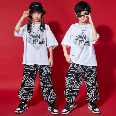 [COD] Childrens cheerleading dance costumes Chinese style hip-hop suit boys trendy brand girls clothes childrens