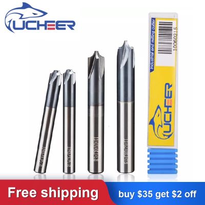 【CW】 UCHEER 1pc/set Carbide  Inner R End Mill 2/4 Flutes Milling Cutter Chamfering Router Bit