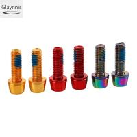 Glaynnnnnis จักรยานเสือภูเขา6ชิ้นตัวหนีบข้อเหวี่ยง M6x18mm แผ่นดิสก์ที่มีสีสันสลักเกลียวยึดสกรูเบรคสกรูสเต็มสกรู