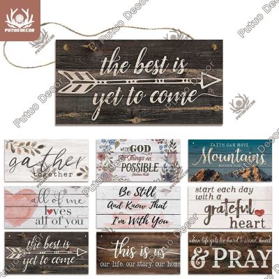 【YF】▩▪™  Putuo Signs Wood Wall Plaque Shabby Sign for Pendant Decoration Gifts