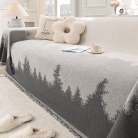 【jw】○卍✢ Capa de sofá impressa floresta mágica com borlas cobertores arte retrô para cama estilo Ins toalha sofá cobertor acampamento ar livre