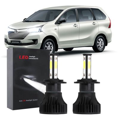 New หลอดไฟหน้า LED 4 ด้าน 6000K สีขาว สําหรับ Toyota Avanza (F650) (2012-2020)