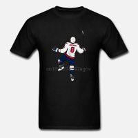 เสื้อยืดคอกลมผ้าฝ้าย 100% พิมพ์ลาย Great 8 Ovechkin สําหรับผู้ชาย  U2VJ