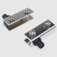 Glass Door Hinge Ironmongery Chrome Plated Clamp Metal Flush-fitting Anti-Corrosion Cupboard Cabinet