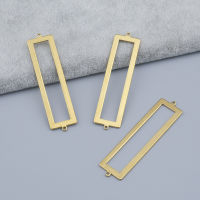 10Pcs Raw Brass Rectangle Square Hollow Links Rectangular Frame Pendants Connectors DIY For Jewelry Earrings Making Findings