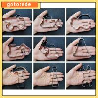 GOTORADE 9pcs เหล็กไร้สนิม ชุดเครื่องตัดคุกกี้ เงินสีเงิน เครื่องมือทำเบเกอรี่ แม่พิมพ์คุกกี้ DIY ง่ายต่อการใช้ แม่พิมพ์คุกกี้ยานพาหนะ อุปกรณ์สำหรับห้องครัว