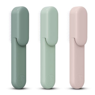 Pet Hair Brush Double Sided Lint Remover Handle Grooming Tool Household Hair Removal Furniture Indoor Pets Gadgets Green