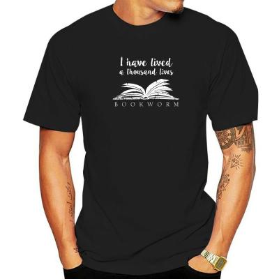 I Have Lived A Thousand Lives T-Shirt Bookworm Reading Book Mens Fashionable Classic T Shirt Cotton T Shirts Europe