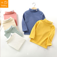 Childrens Bottoming Shirt Autumn and Winter New Half Turtleneck Padded Top Medium and Large Boys and Girls High Collar Hot Warm Long Johns Top