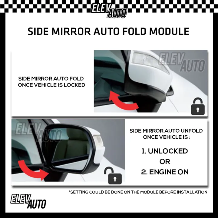 Side Mirror Auto Fold Module with Buzzer Toyota Prius C Lazada