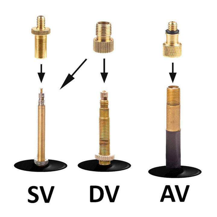 ชุดอะแดปเตอร์ทองแดงวาล์ว-sv-av-dv-ปั๊มลมยางปั่นจักรยาน12โครงเหล็กของจักรยานเสือภูเขา