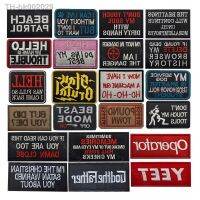 ♠ Embroidery English Alphabet Motivational Phrases Biker Saying Funny Slogan Words Patch Appliqued Military Chevrons Strip Badges