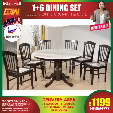 Dining Table Set 6 Round, 6 Seater Round Dining Table Set