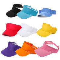 Visor Sun Plain Hat Sports Cap Colors Golf Tennis Beach New Adjustable Men Women