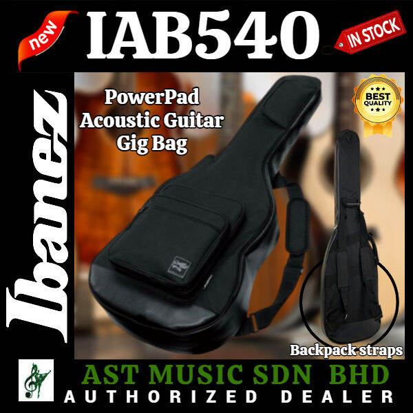 Ibanez IAB540 PowerPad Acoustic Guitar Gig Bag, Black Lazada