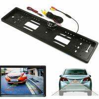 Car Rear View Camera Waterproof EU European License Plate Frame Parktronic Reverse 4 LED Night Backup Camera