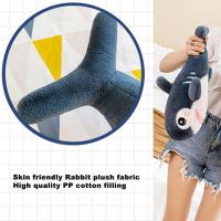 Shark Plush Cushion Fashionable Huggable Big Eyes Shark Toys Large Size No Deformation Stuffed Shark Toy