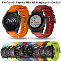 [HOT JUXLLKBKOW 514] เปลี่ยน26 22มม. สายนาฬิกาสำหรับ Garmin Descent Mk1 Mk2 /Approach S60 S62 Smartwatch สร้อยข้อมือ Quick Release ซิลิโคนข้อมือ