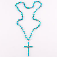 RH Fashion Bohemian Jewelry Accessory Link Beads With Cross Dorp Necklaces For Women Gift