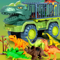 Tyrannosaurus Car Toy Dinosaurs Transport Car Carrier Truck Toy Pull Back Vehicle Toy with Dinosaur Gift for Boys Birthday