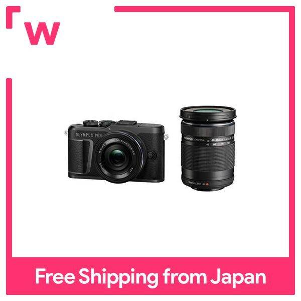 OLYMPUS Mirrorless DSLR Camera PEN EPL10 EZ Double Zoom Kit Black