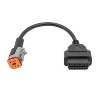 รถจักรยานยนต์6Pin OBD2การแปลงเคเบิ้ล OBDII สายเคเบิลอะแดปเตอร์ตรวจสอบสำหรับ Harley Davidson