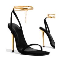 Trend Pumps Women‘S Heeled Sandals 2023 Summer New Square Toe Women Sexy High Heels Dress Party Thin Heels Sandalias De Mujer