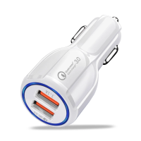 10Pcs OEM 3.1A แบบพกพา Qualcomm Fast Charger 2พอร์ต USB Car Charger QC 3.0 Dual Quick Charger สำหรับ Samsung Xiaomi