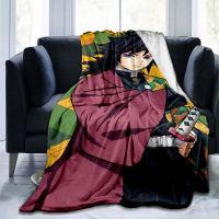 Ghost Blade cartoon blanket soft flannel blanket bed sofa portable warm bedspread home decoration Portable Travel