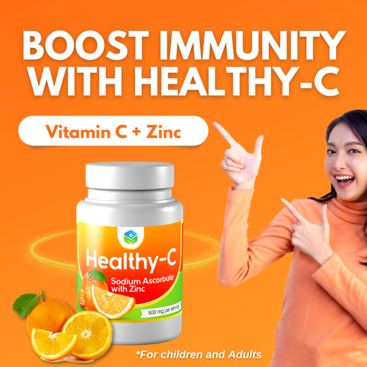 Sagana Healthy C Vitamin C With Zinc 500mg For Stronger Immunity Powerful Antioxidant For